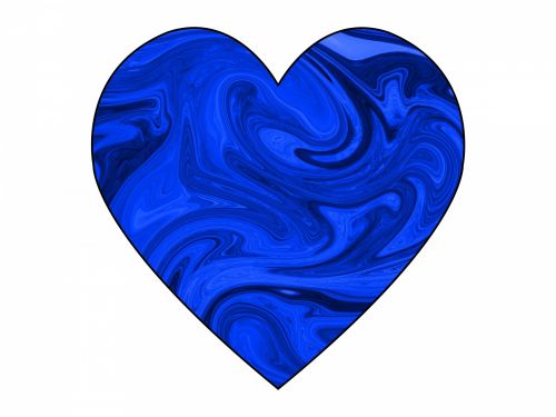 Swirly,  Deformuoti,  Širdis,  Valentine,  Valentino Diena & Nbsp,  Meilė,  Mėlynas,  Mėlyna Sūkurinė Širdis 2