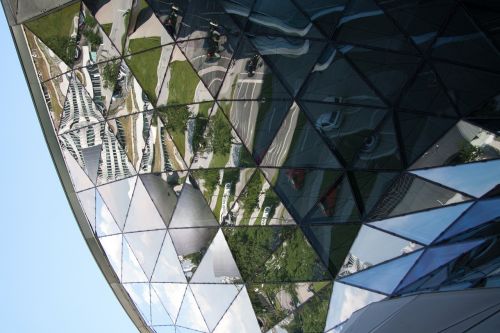 Bmw Pasaulis, Munich, Architektūra, Pastatas, Veidrodis, Trikampiai