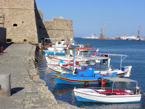 Valtis, Žvejybos Laivas, Graikija, Crete, Heraklionas, Bokštas, Fortas