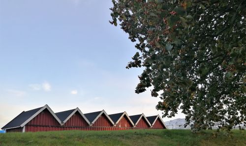 Boathouse, Dangus, Raudona, Mediena, Natūralus, Švedija