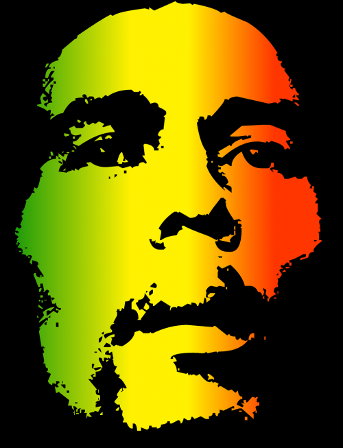 Bobas Marlis, Reggae, Veidas, Vyras, Spalvos, Portretas, Muzikantas, Dūmų Maišas, Rūkyti Žolę, Nemokama Vektorinė Grafika