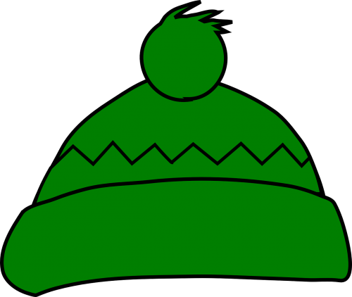 Bobble Cap, Skrybėlę, Žiema, Šiltas, Žalias, Vilnos, Nemokama Vektorinė Grafika