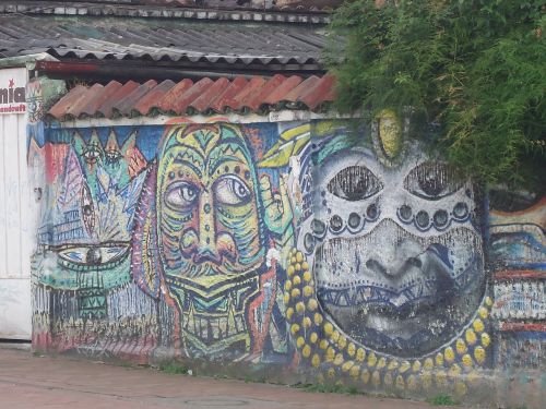 Bogota, Cundinamarca, Kolumbija, Quevedo Jet, Veidai Ant Sienos, Grafiti, Miesto, Miesto Menas, Siena