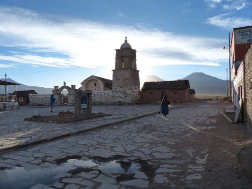 Bolivija, Kraštovaizdis, Bažnyčia, Saulėlydis, Dangus