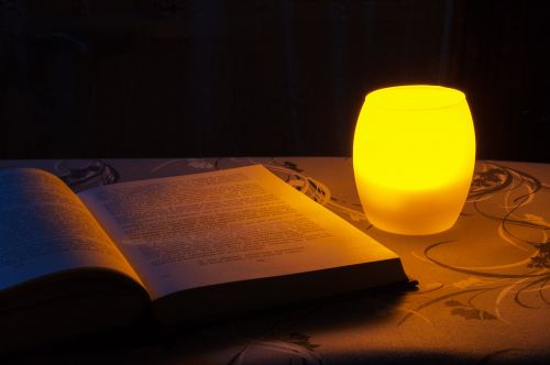 Knyga, Lempa, Naktis, Skaitymas, Žvakė, Literatūra, Švietimas, Romantiškas