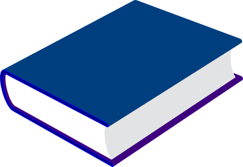Knyga, Mėlynas, Uždaryta, Literatūra, Biblioteka, Švietimas, Vadovėlis, Nemokama Vektorinė Grafika