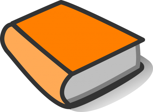 Knyga, Oranžinė, Storas, Tuščias, Menas, Padengti, Nemokama Vektorinė Grafika