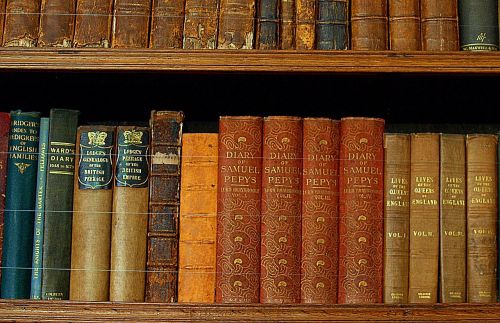 Knygos, Biblioteka, Lentyna, Vintage
