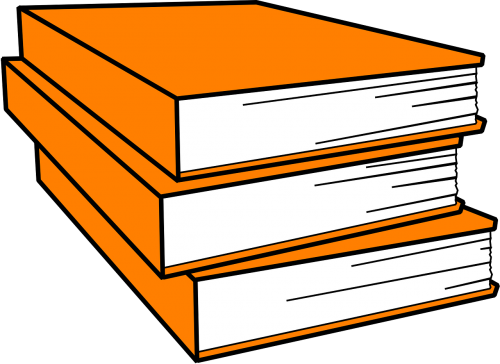 Knygos, Krūva, Oranžinė, Uždaryti, Biblioteka, Mokytis, Nemokama Vektorinė Grafika