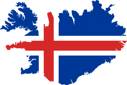 Sienos, Šalis, Europa, Vėliava, Iceland, Žemėlapis, Tauta, Nemokama Vektorinė Grafika