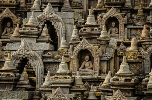 Borobuduras, Šventykla, Mini, Makro, Modelis, Buda, Indonezija, Budizmas, Religija