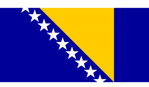 Bosnija, Vėliava, Ir Herzegovina, Šalis, Simbolis, Nacionalinis, Tauta, Europa, Nemokama Vektorinė Grafika