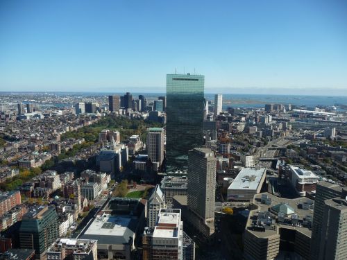 Bostonas, Usa, Panorama, Amerikietis, Uosto Miestas, Dangoraižiai, Massachusetts, Miestas