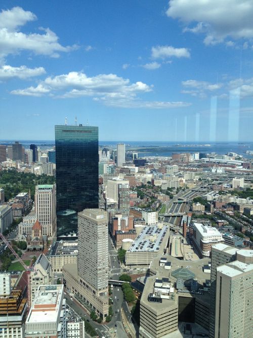 Bostonas, Panorama, Massachusetts, Pastatai, Miesto Panorama, Dangoraižis, Miestas, Mėlynas Dangus
