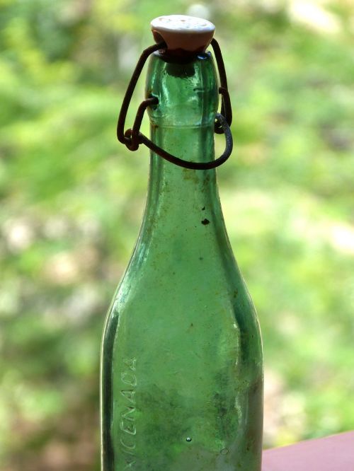 Butelis, Žalias Stiklas, Senas, Vintage, Peroksidas