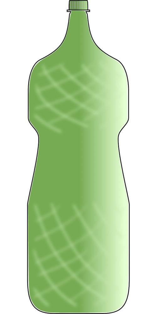Butelis, Plastmasinis, Gali, Vanduo, Žalias, Nemokama Vektorinė Grafika