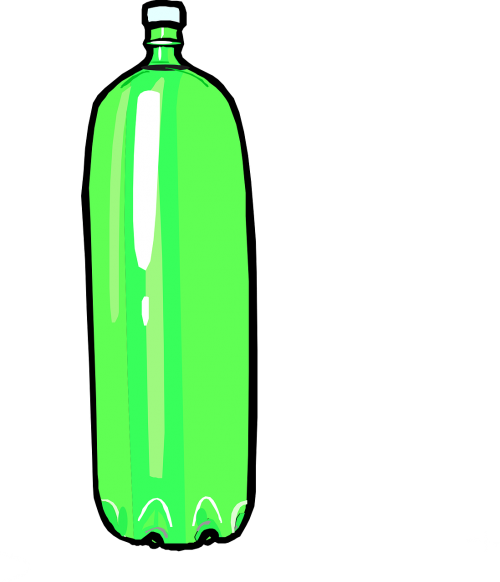 Butelis, Plastmasinis, Didelis, Tuščia, Atspindintis, Žalias, Vanduo, Nemokama Vektorinė Grafika
