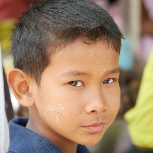 Berniukas, Asija, Burma, Mianmaras, Vaikas, Budizmas