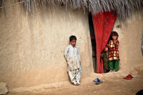 Berniukas, Mergaitė, Vaikai, Vargšas, Namas, Laukimas, Afganistanas