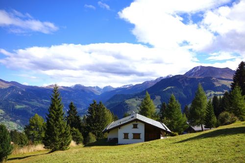 Brambrüesch, Schanfigg, Graubünden, Šveicarija, Kalnai, Alpių, Gamta, Kraštovaizdis