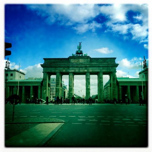Brandenburgo Vartai, Berlynas, Dangus, Grunge, Istorija, Vokietija, Kapitalas, Orientyras