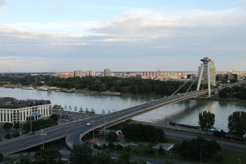 Bratislava, Slovakija, Danube, Tiltas