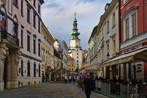 Bratislava, Slovakija, Sostinė, St. Michaelio Gatvė