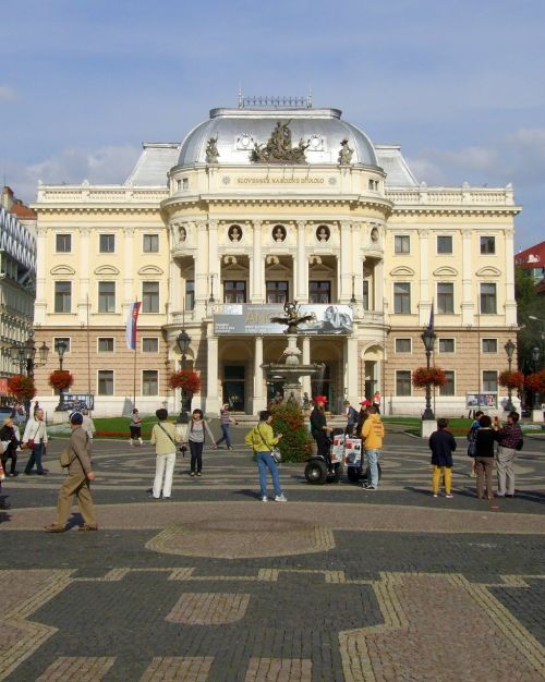 Bratislava, Slovakija, Nacionalinis Teatras, Architektūra, Miestas, Pastatas, Senamiestis, Senas Pastatas
