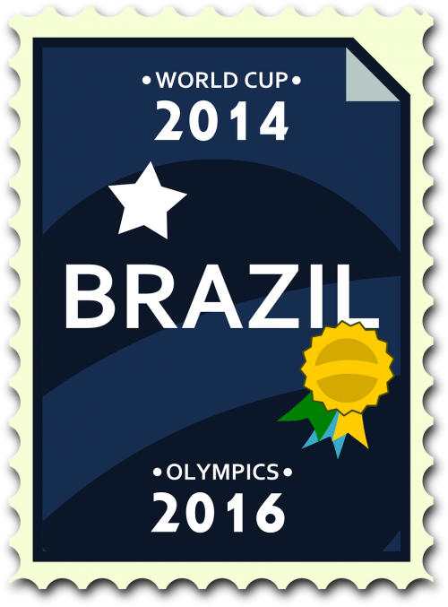 Brazilija, Antspaudas, Olimpinės Žaidynės, 2014, 2016, Pasaulio Taurė, Nemokama Vektorinė Grafika