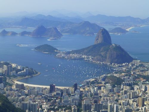Brazilija, Rio De Žaneiras, Rio, Janeiro, De, Miesto, Panorama, Pakrantė