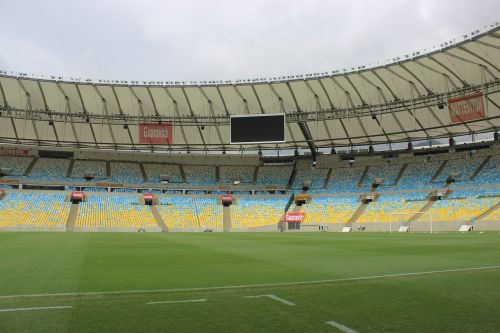 Brazilija Upė, Maracanã, Rio De Janeiro Futbolas, Konkursas, Laukas, Stadionas, Royalty Free