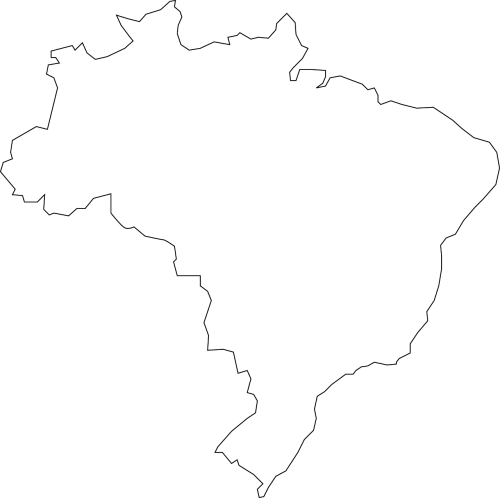 Brazilija, Šalis, Žemėlapis, Geografija, Kontūrai, Brazilijos, Tauta, Nemokama Vektorinė Grafika