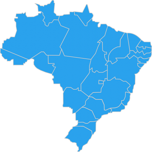 Brazilija, Žemėlapis, Geografija, Brazilijos, Kartografija, Valstijos, Šalis, Nemokama Vektorinė Grafika