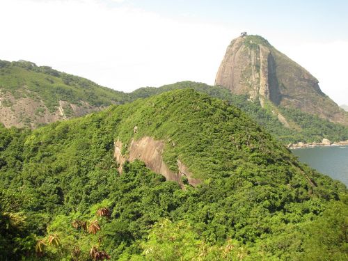 Brazilija Rio De Janeiro Jūra, Cukraus Kepsnys Cukraus Kepalas, Kalnas, Turizmas, Royalty Free