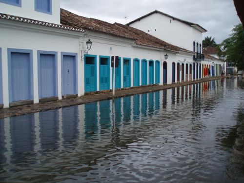 Brazilija, Rio De Janeiro Atostogos, Parati, Kolonijinis Miestas, Didelis Potvynis