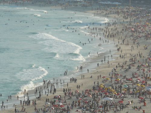 Brazilija, Rio De Žaneiras, Copacabana, Papludimys, Turistai, Žmonės