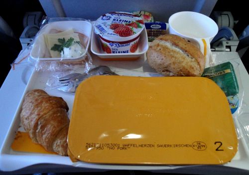 Pusryčiai, Lėktuvas, Maistas, Lufthansa, Kruopos
