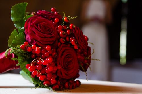 Vestuvių Puokštė, Rožės, Raudona, Gėlės, Išaugo Žydėti, Žiedas, Žydėti, Grožis, Romantika