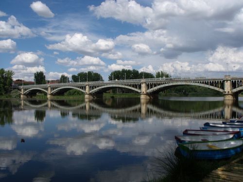 Tiltas, Upė, Vanduo, Debesys, Kraštovaizdis, Dangus, Salamanca