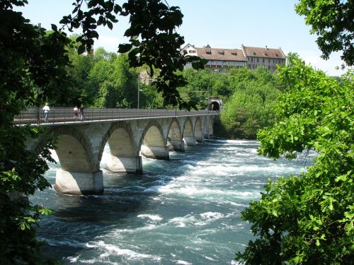 Tiltas, Reino Kritimas, Schaffhausen, Krioklys, Rinas, Šveicarija