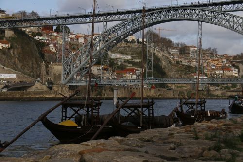 Tiltas, Porto, Laivas, Upė Douro, Portugal, Valtis, Medinė Valtis