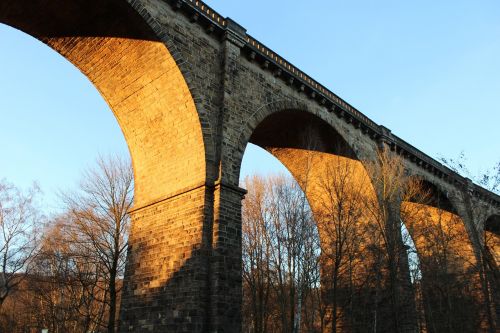 Tiltas, Žiema, Saulė, Įsitraukia Į Ruhrą, Geležinkelio Tiltas