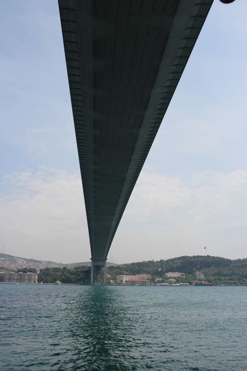 Tiltas, Istanbulas, Turkija, Fosforas, Asija, Europa, Ryšys, Dangus, Kelias, Jūra, Ankštus, Po Tiltu