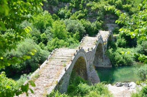 Tiltas, Akmens Arkos Tiltas, Gamtos Parko Villa Aoos, Zagoria, Graikija