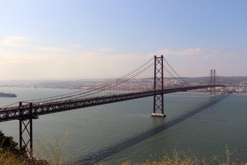 Tiltas, Lisbonas, Miestas, Portugal, Tejo, Balandžio 25 D. Tiltas, Šviesa, Turizmas, Agua, Kelionė, Paminklas, Geležis