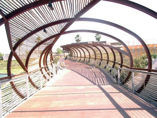 Tiltas, Bambukas, Korona, Ca, Architektūra, Išlenktas