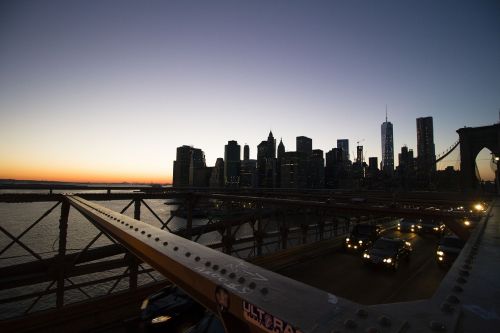 Tiltas, Panorama, Niujorkas, Amerikietis, Brooklynas, Panoraminis, Nyc, Bruklino Tiltas, Miestas, Orientyras, Naktis, Upė, Taika, Kraštovaizdis, Miesto Panorama