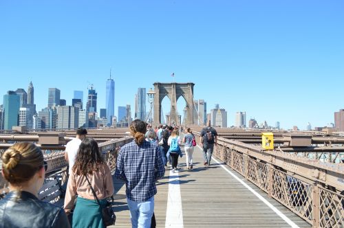 Tiltas, Brooklynas, Niujorkas, Žmonės, Miestas