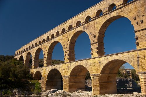 Tiltas, Pont Du Gard, France, Akvedukas, Pastatas