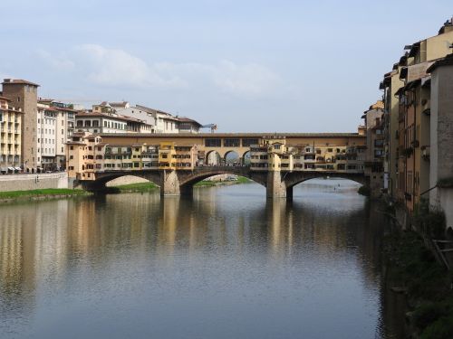 Tiltas, Ponte Vecchio, Italy, Florencija, Arno